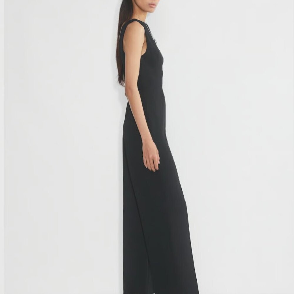 Wilfred Black V-Back Wide-Leg Jumpsuit - Picture 4 of 10